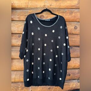 Scarlett size 3x Black Polka Dot Sweater top
